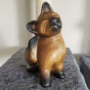 Wooden Cat Figurine
